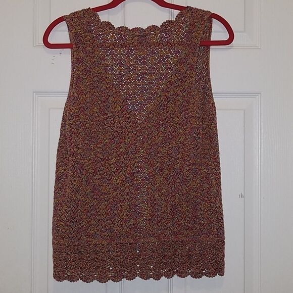 Talbots multicolor sleeveless cardigan Sz PM NWOT - Picture 5 of 6